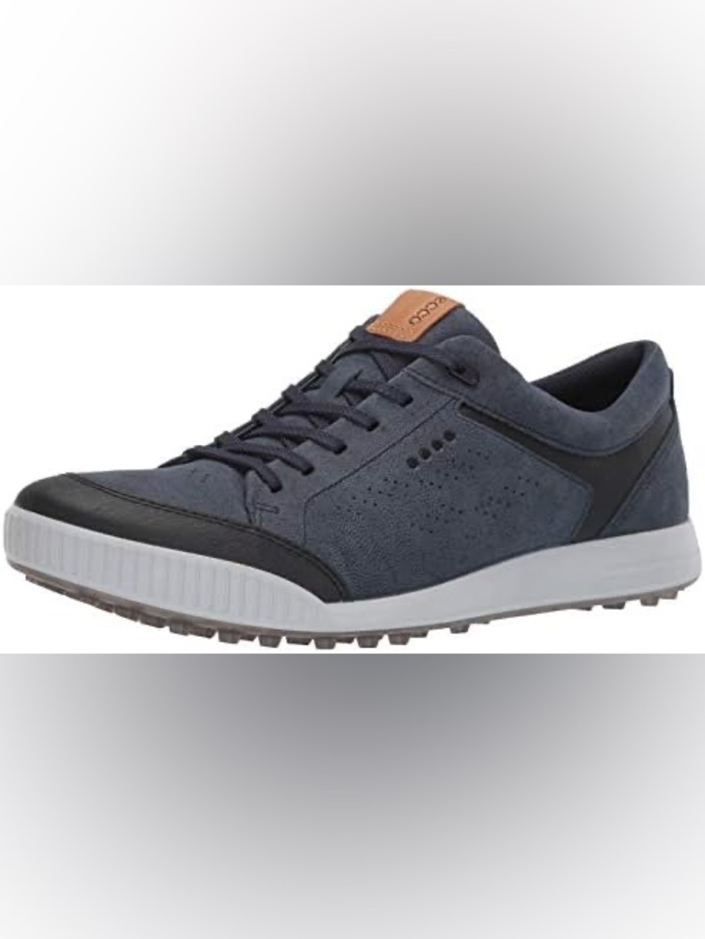 ECCO Golf Street Retro Shoes Mens Blue White Leather Spikeless Sneakers 8 8.5